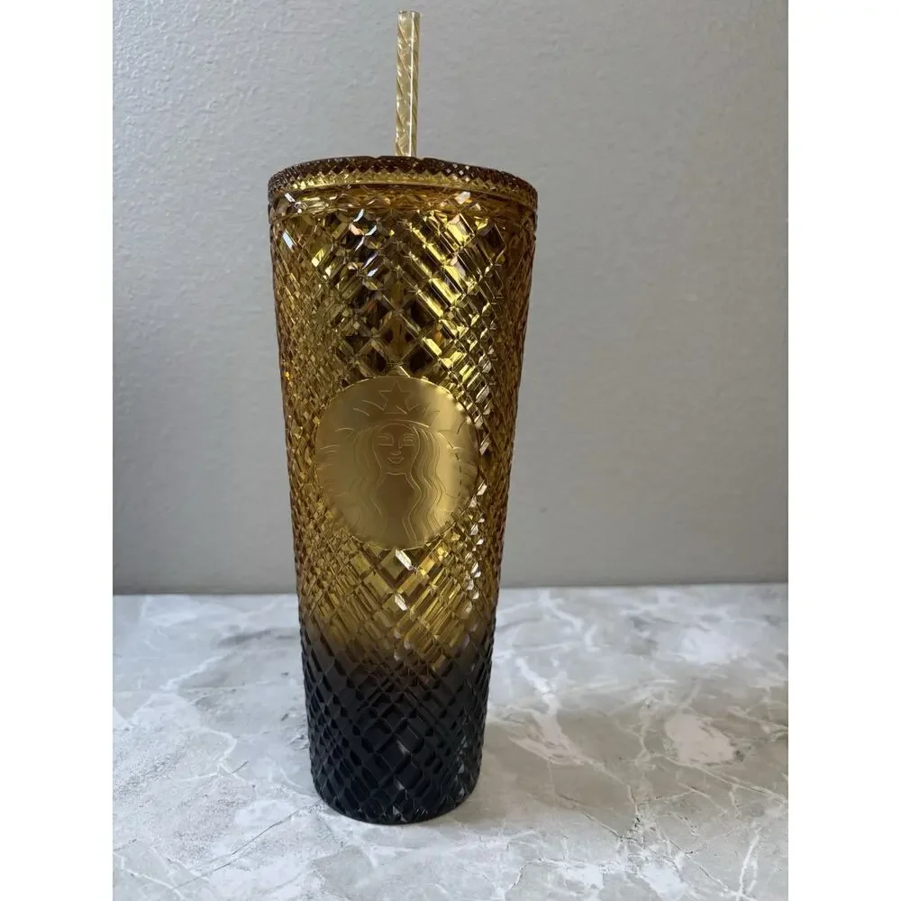Walt Disney World Cinderella Castle Starbucks‎ Tumbler 24oz Gold and Black 2024